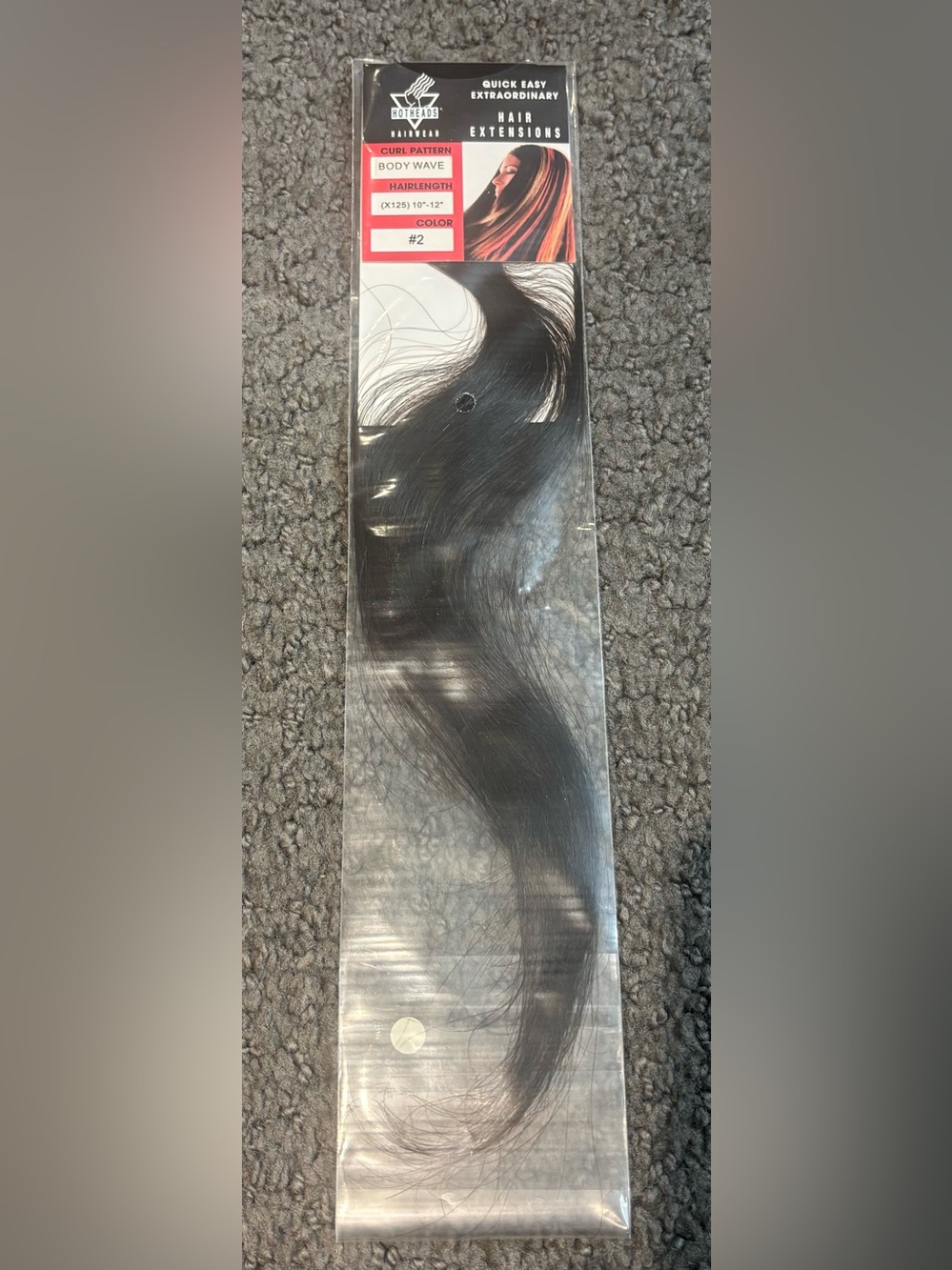 Hot Heads Tape in Hair Extensions Body Wave 10-12” #2